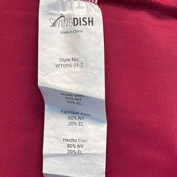 Swing Dish Shirt Women's Large Red Collared Clara Long Sleeve Crimson Golf Polo - Picture 5 of 15